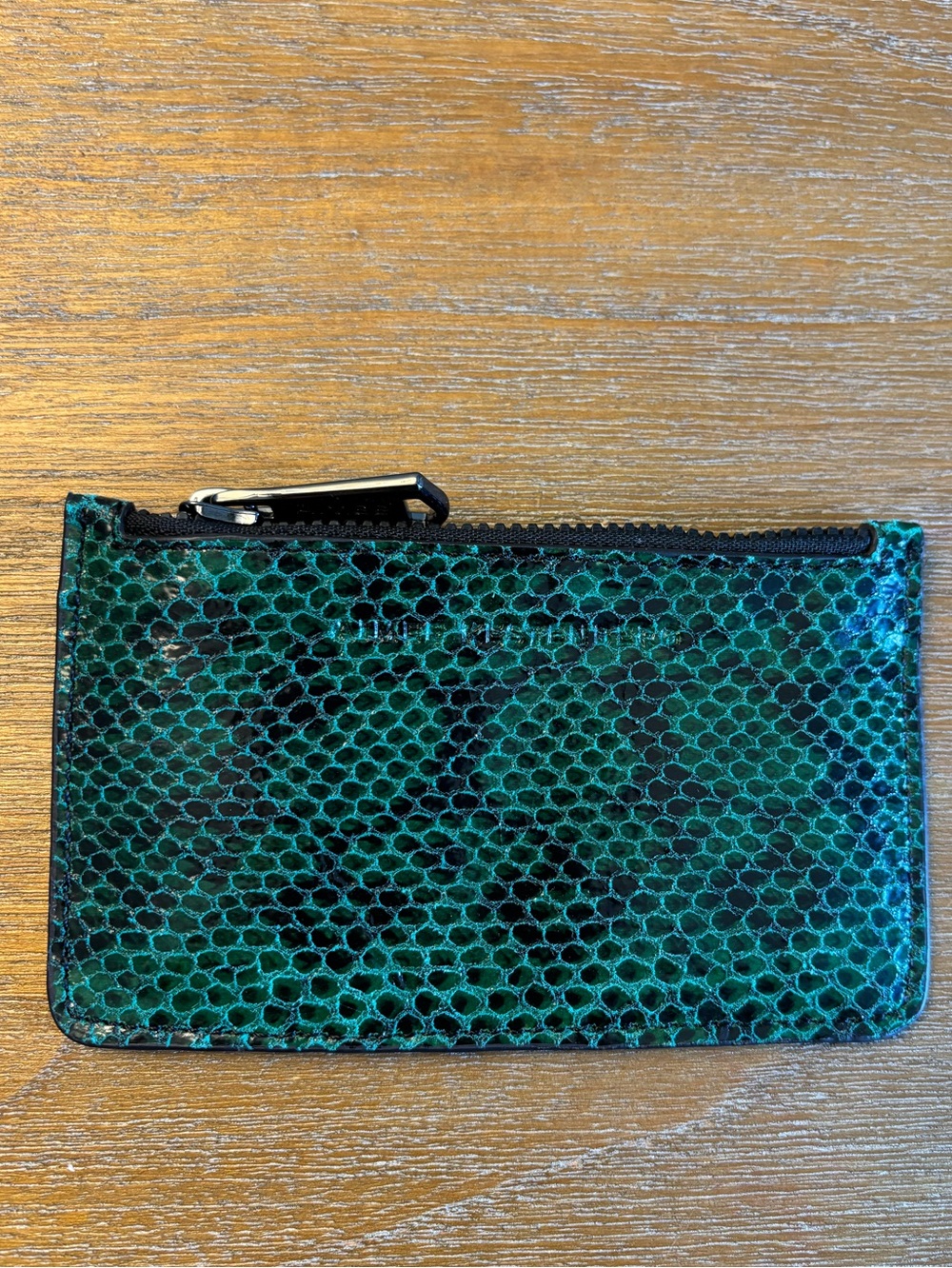 Aimee Kestenberg Melbourne Emerald Snake Card Wallet, NWOT